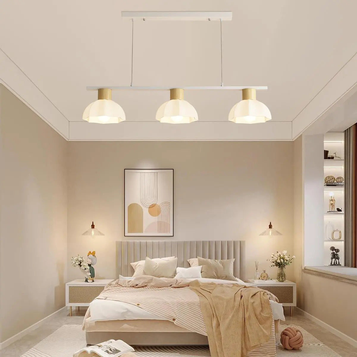 Creative Retro 3-Head Flower Chandelier – detail 16