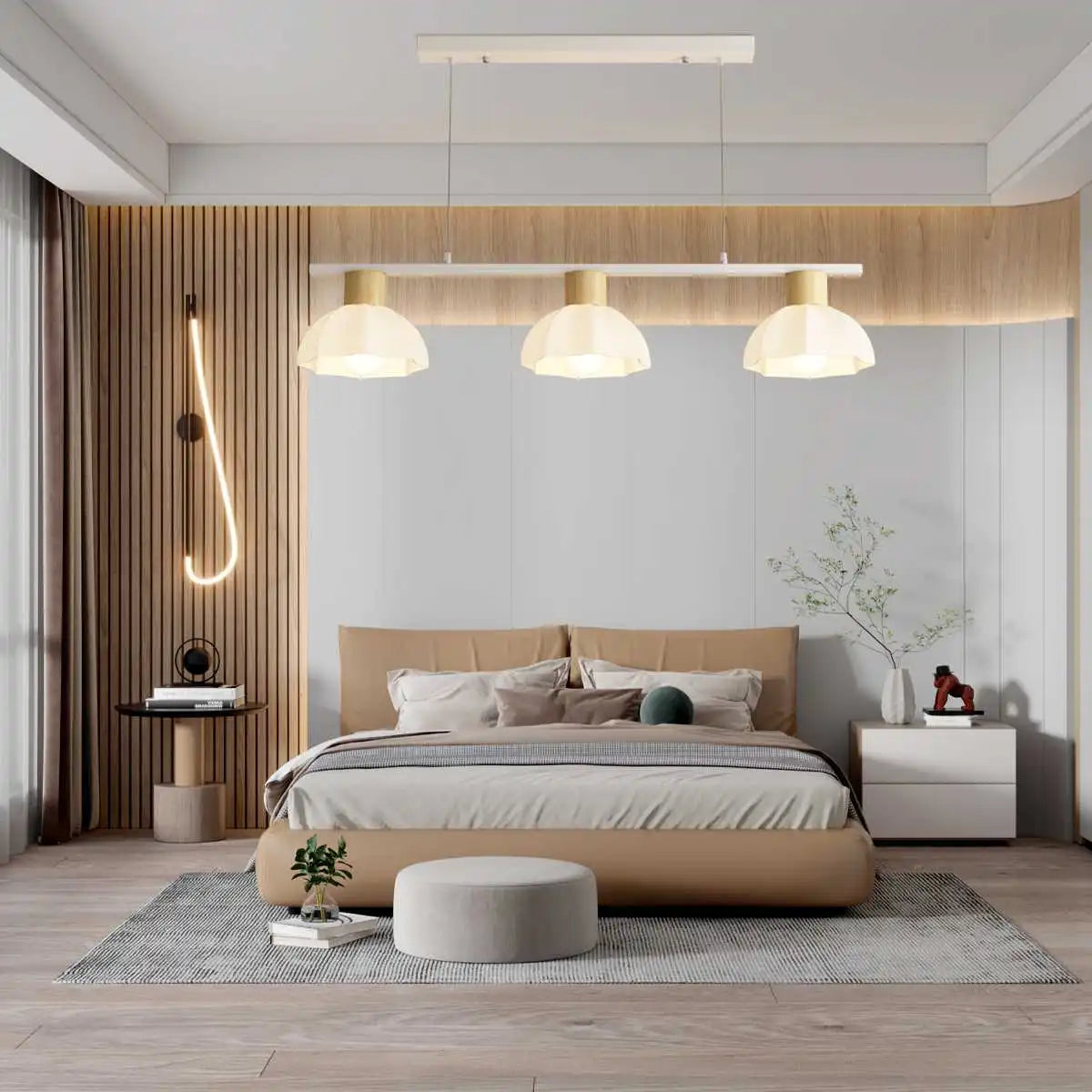 Creative Retro 3-Head Flower Chandelier – detail 14