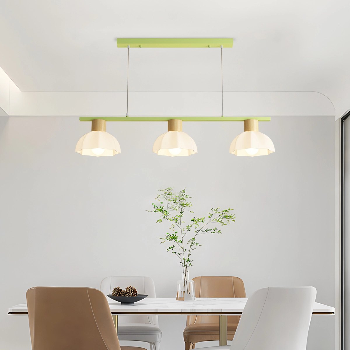 Creative Retro 3-Head Flower Chandelier – detail 2