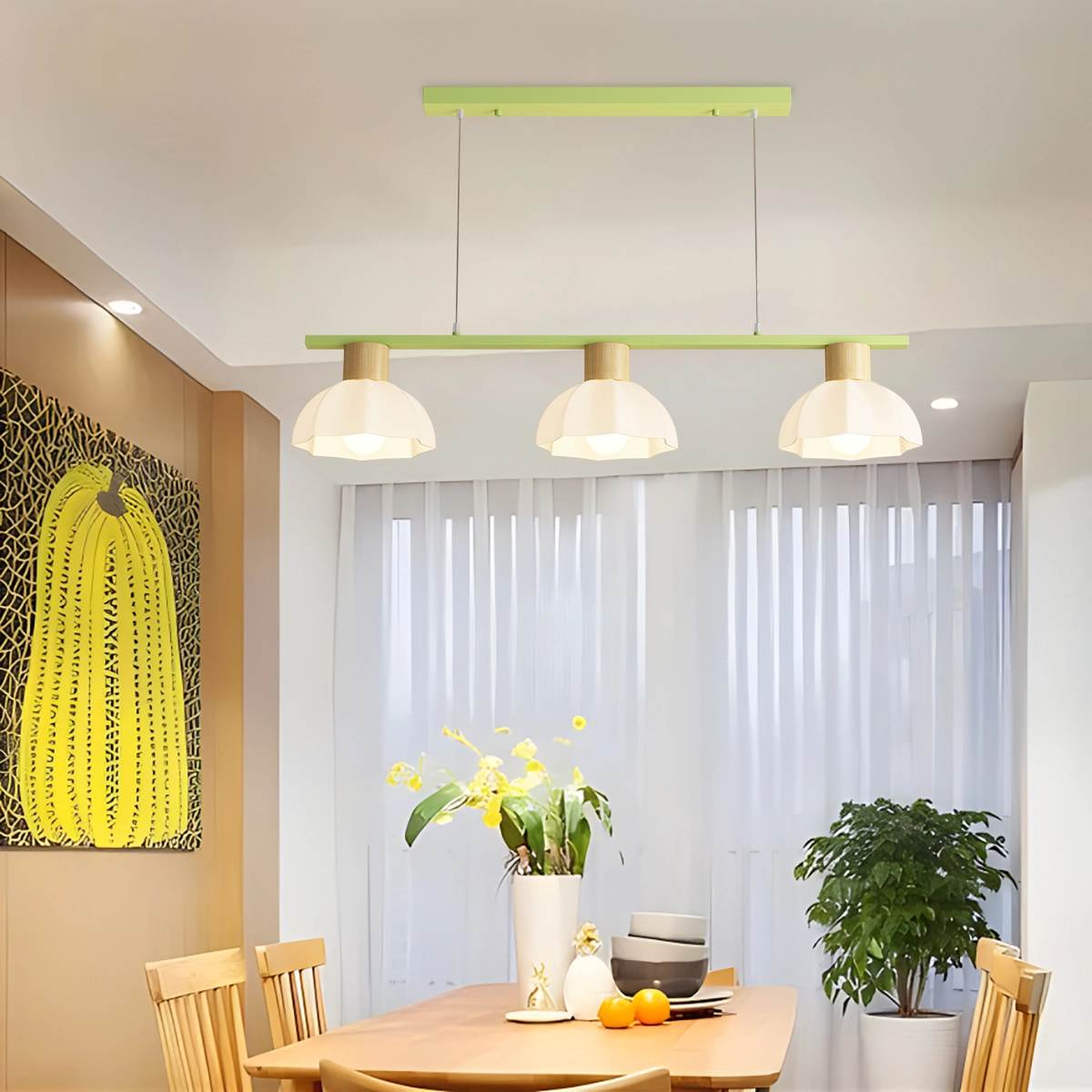 Creative Retro 3-Head Flower Chandelier – detail 5