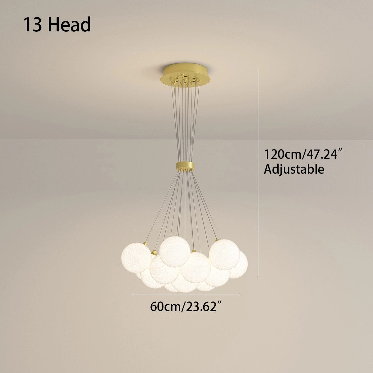 French Tulip Flower & Ball Chandelier – detail 68