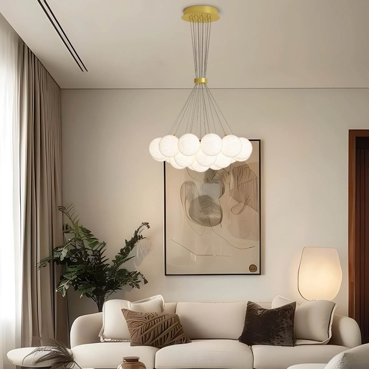 French Tulip Flower & Ball Chandelier – detail 70