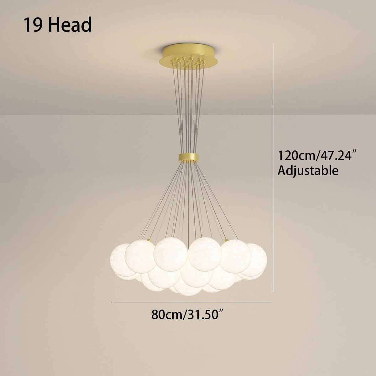 French Tulip Flower & Ball Chandelier – detail 71