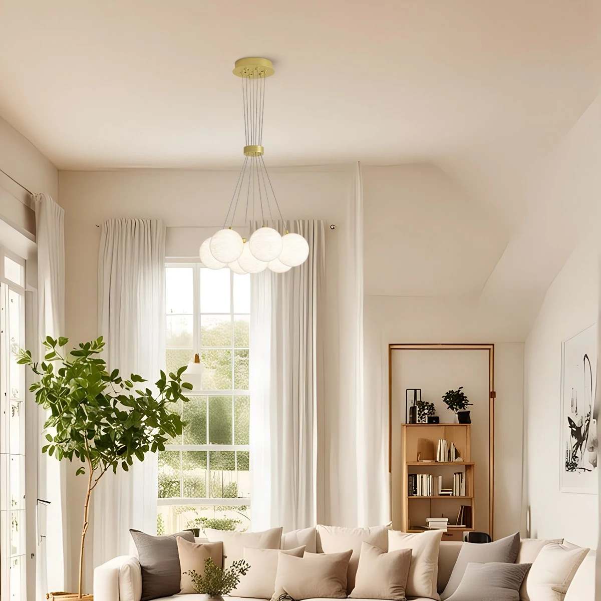 French Tulip Flower & Ball Chandelier – detail 67