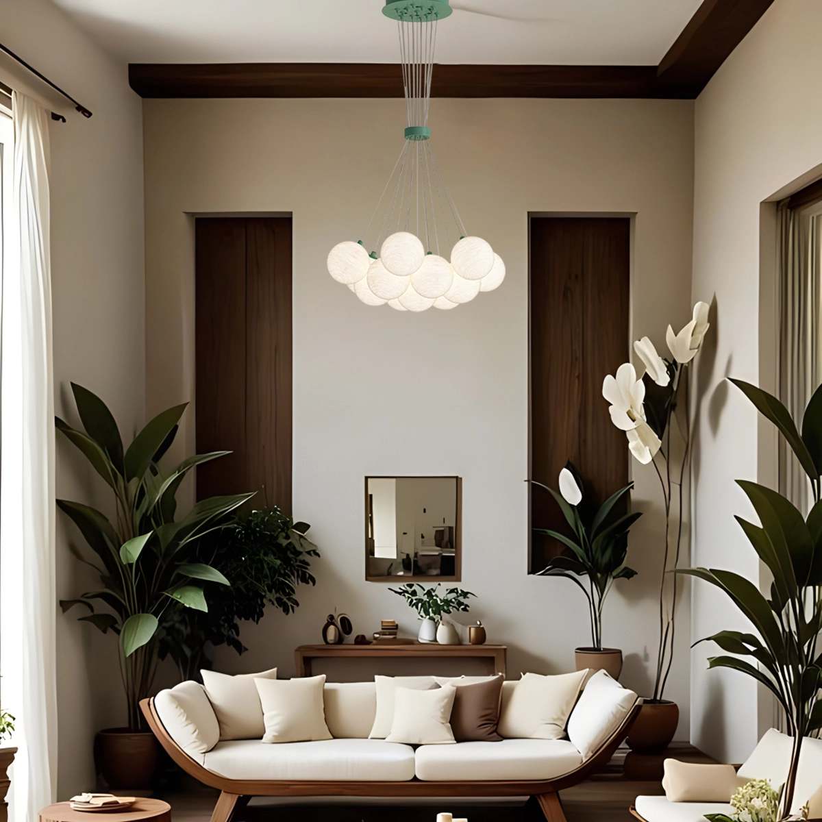 French Tulip Flower & Ball Chandelier – detail 53