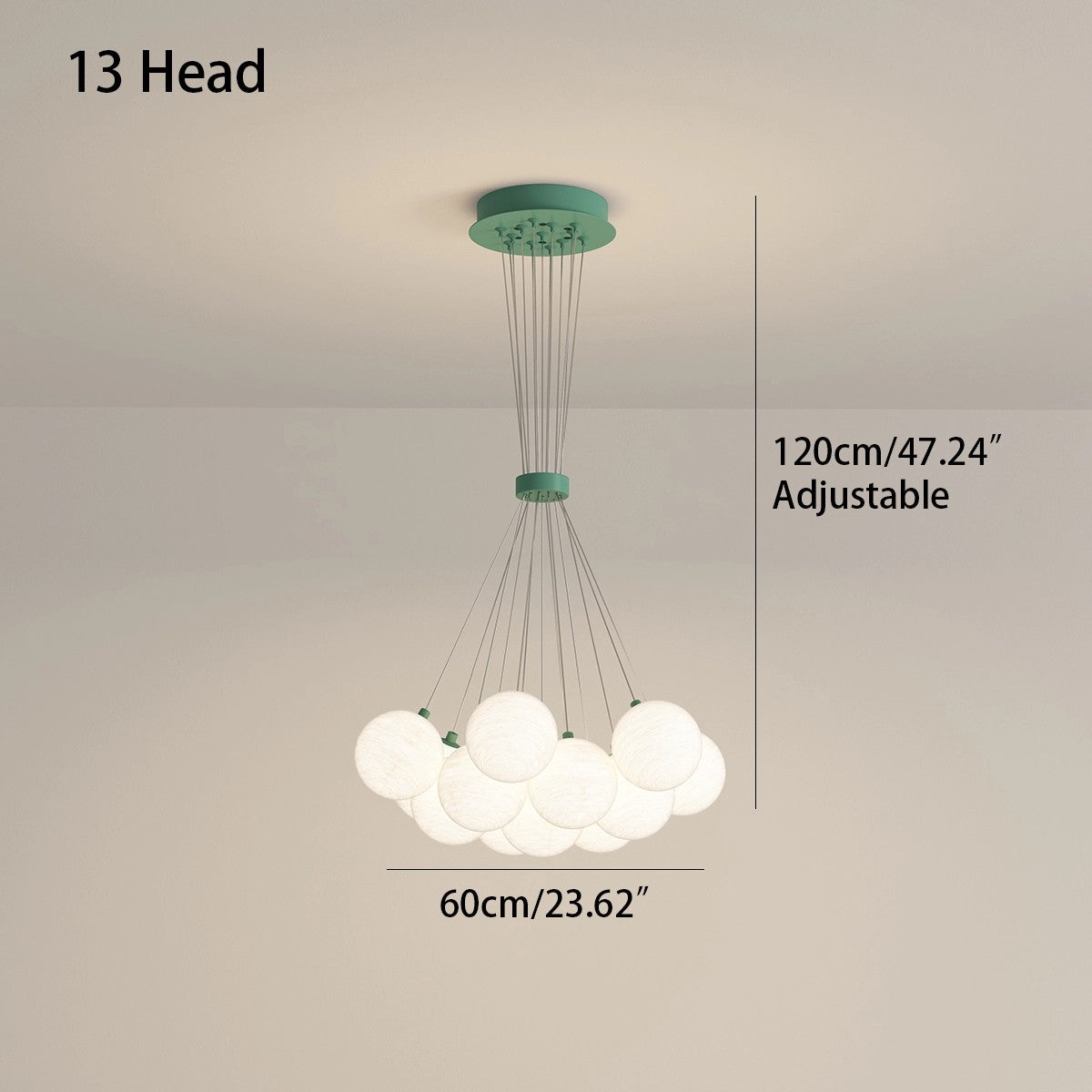 French Tulip Flower & Ball Chandelier – detail 56