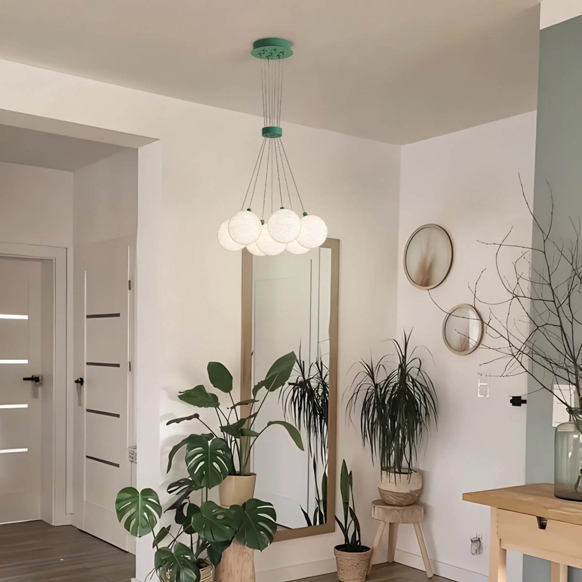 French Tulip Flower & Ball Chandelier – detail 51