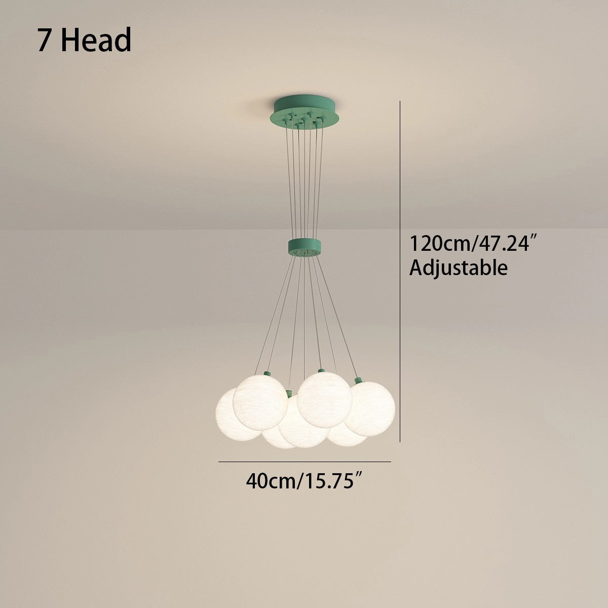 French Tulip Flower & Ball Chandelier – detail 55