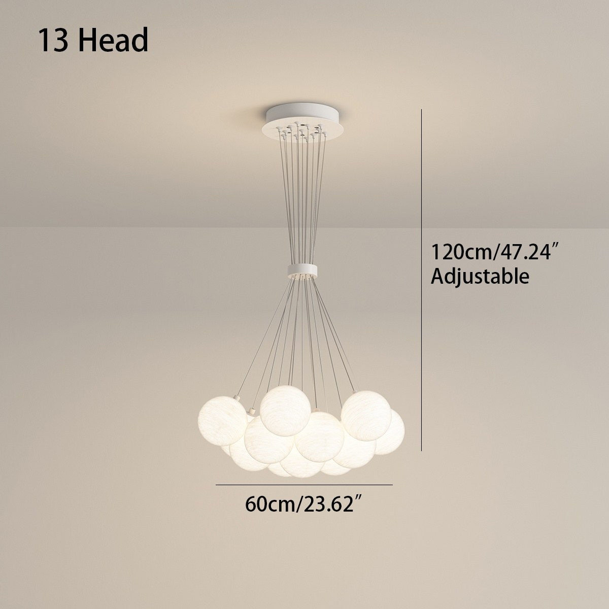 French Tulip Flower & Ball Chandelier – detail 81