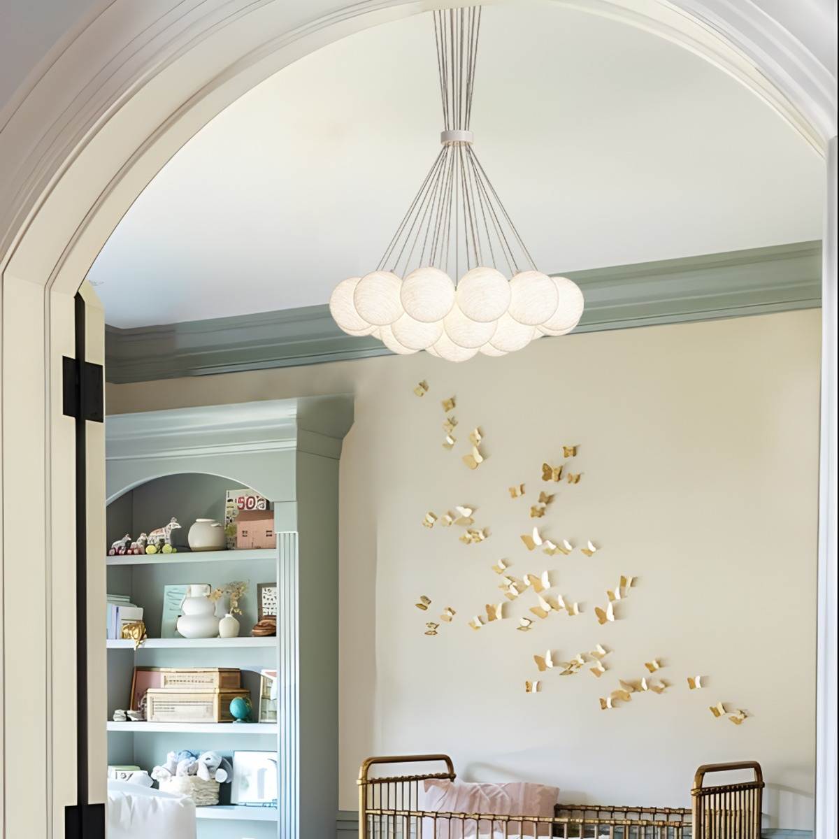 French Tulip Flower & Ball Chandelier – detail 87