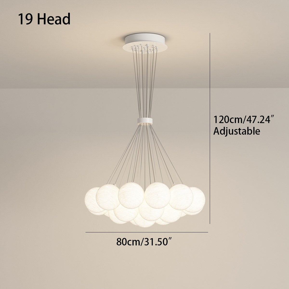 French Tulip Flower & Ball Chandelier – detail 86
