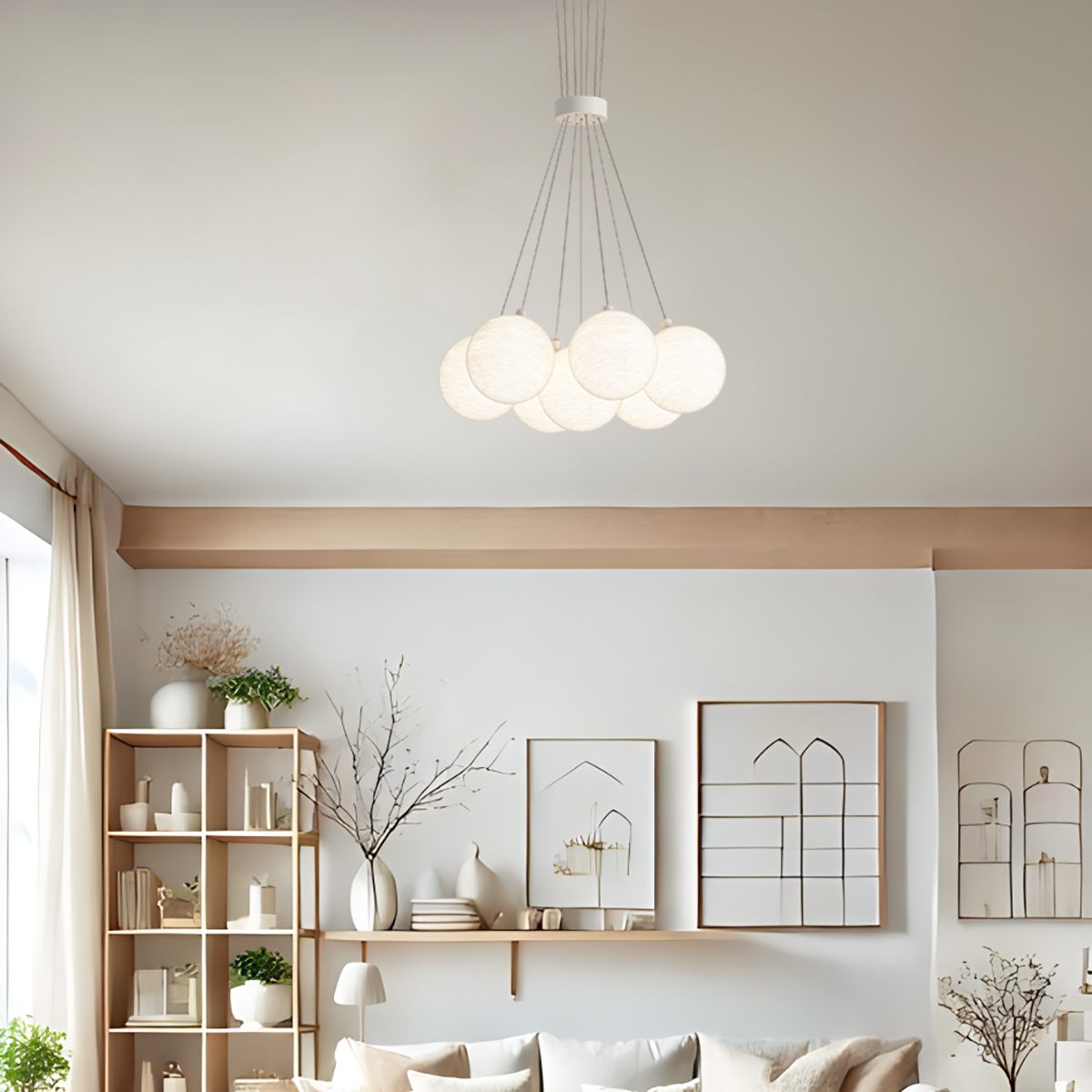 French Tulip Flower & Ball Chandelier – detail 75