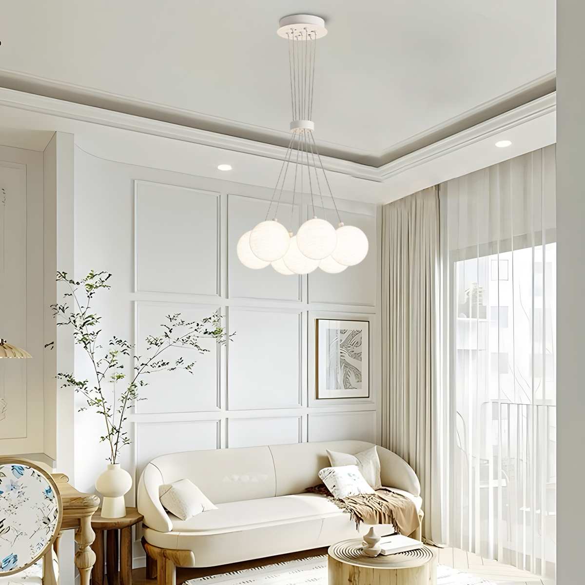 French Tulip Flower & Ball Chandelier – detail 77