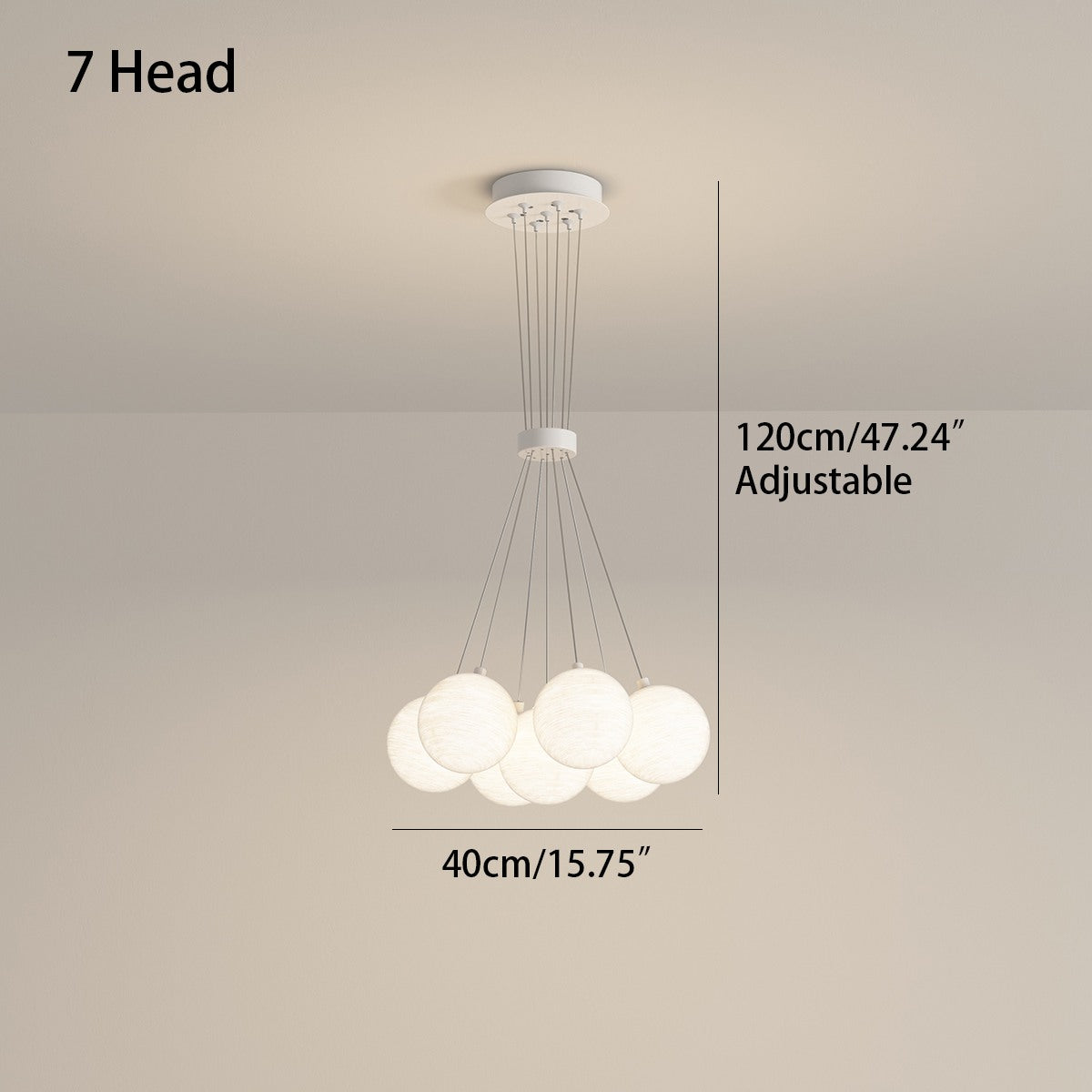 French Tulip Flower & Ball Chandelier – detail 80