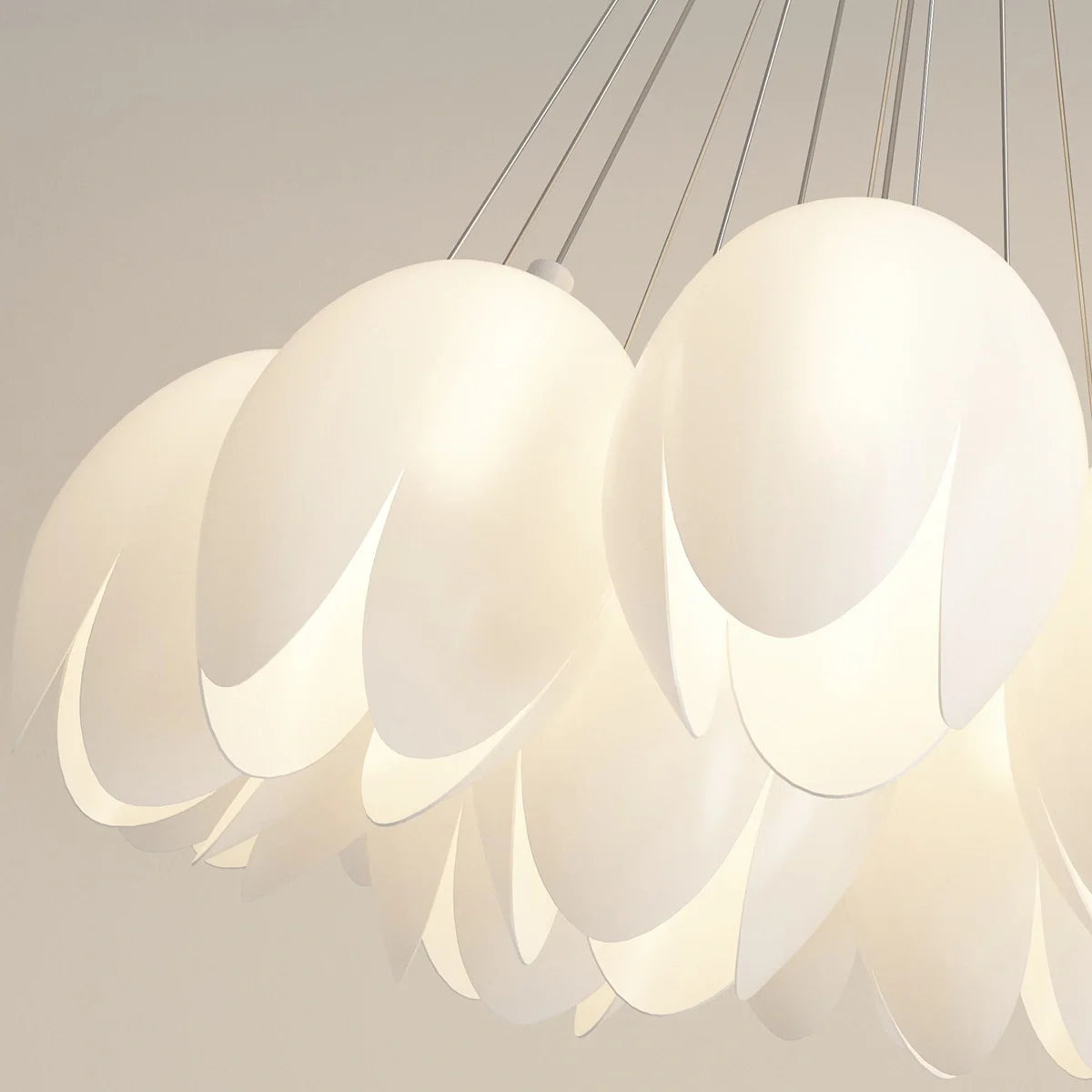 French Tulip Flower & Ball Chandelier – detail 45