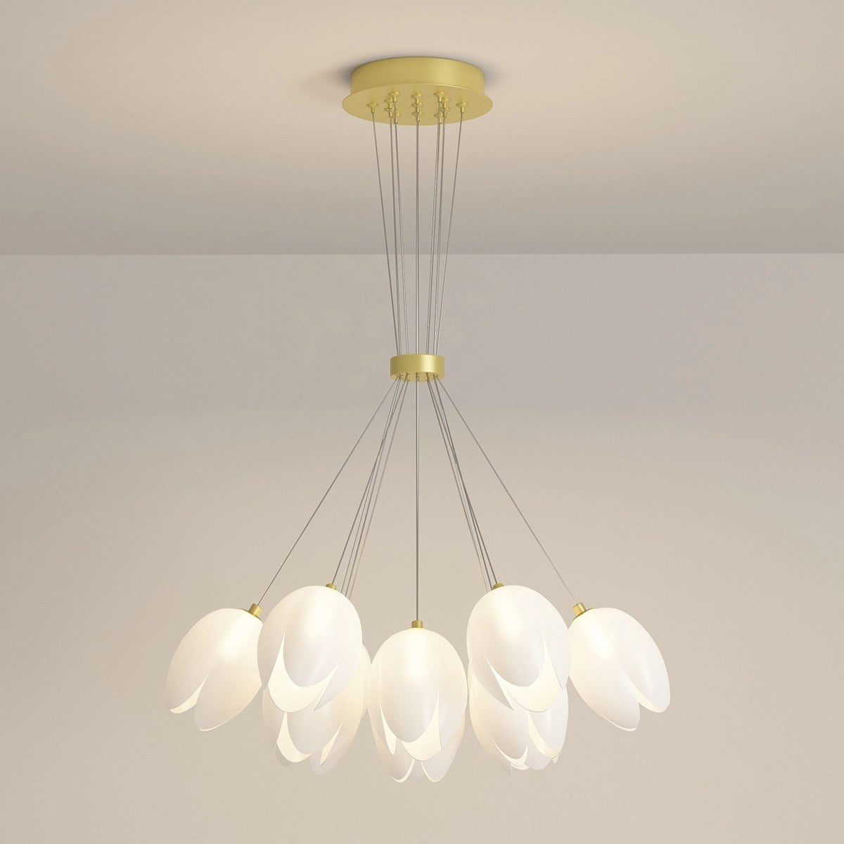 French Tulip Flower & Ball Chandelier – detail 28