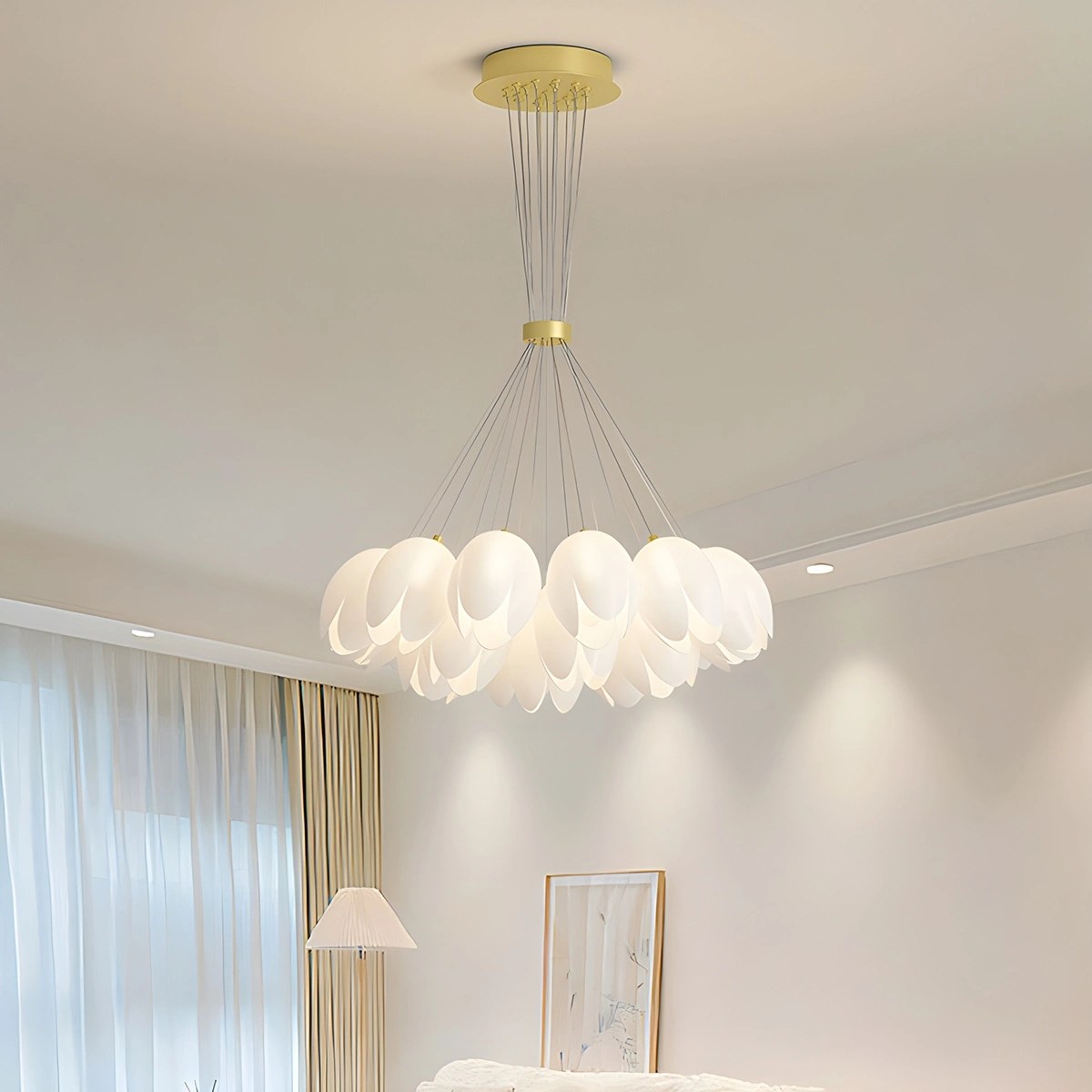 French Tulip Flower & Ball Chandelier – detail 29