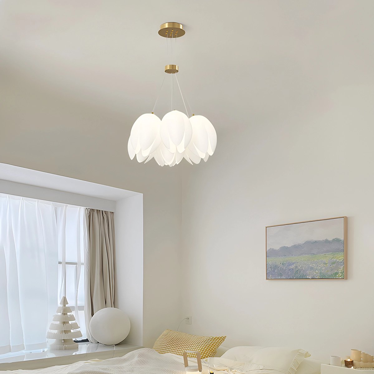 French Tulip Flower & Ball Chandelier – detail 18