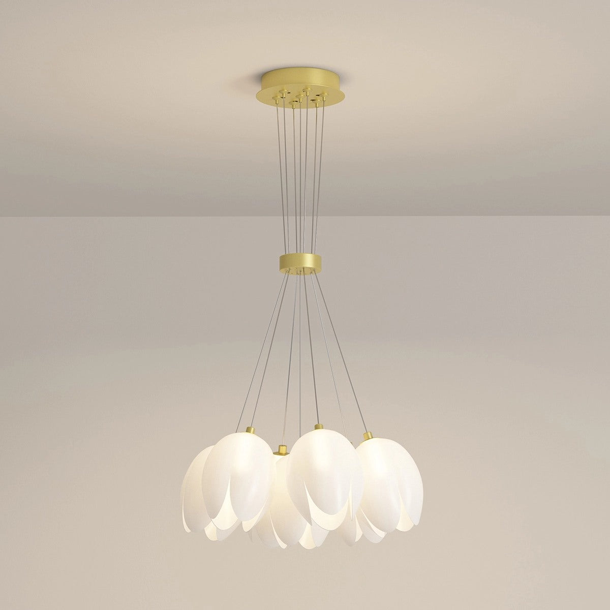 French Tulip Flower & Ball Chandelier – detail 19