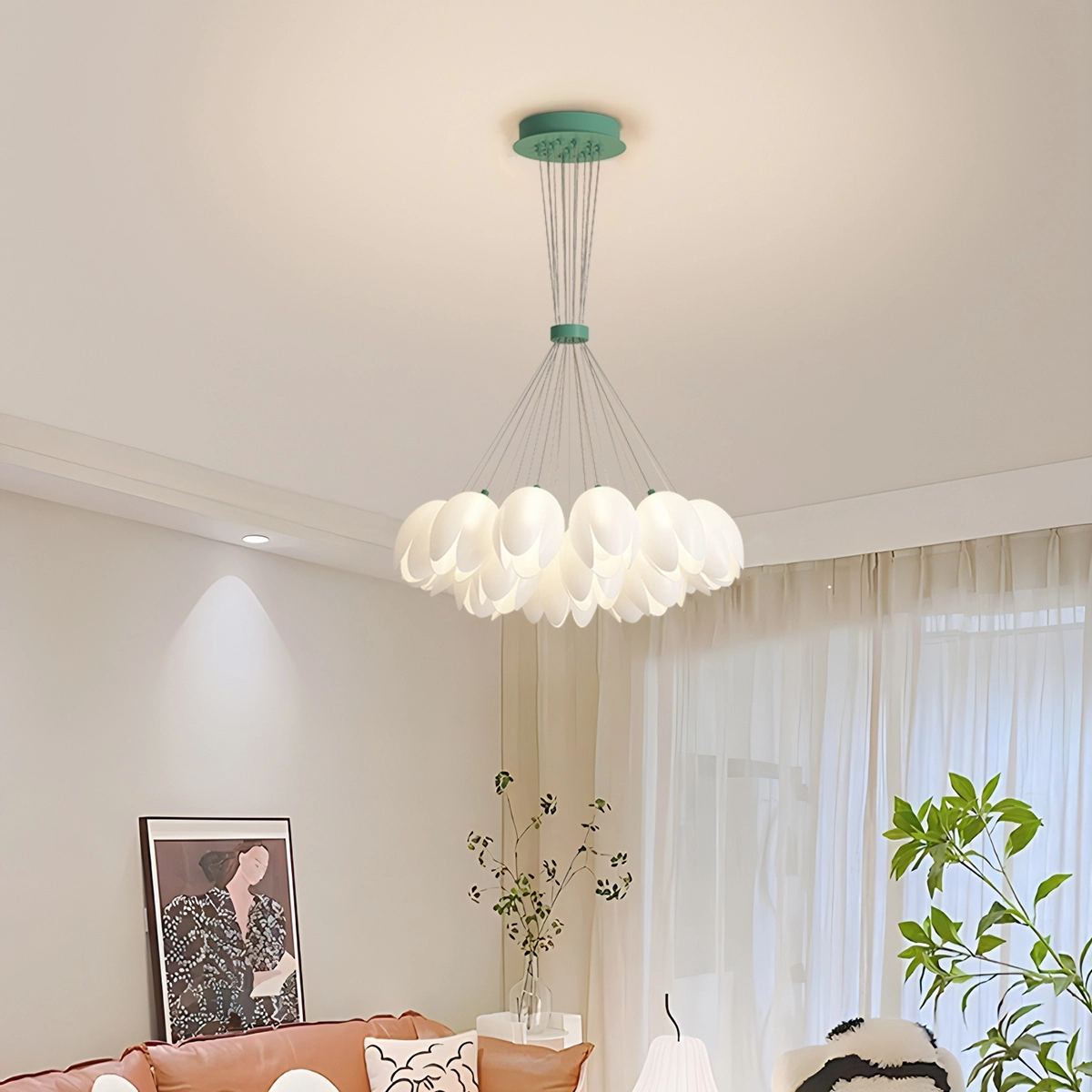 French Tulip Flower & Ball Chandelier – detail 41