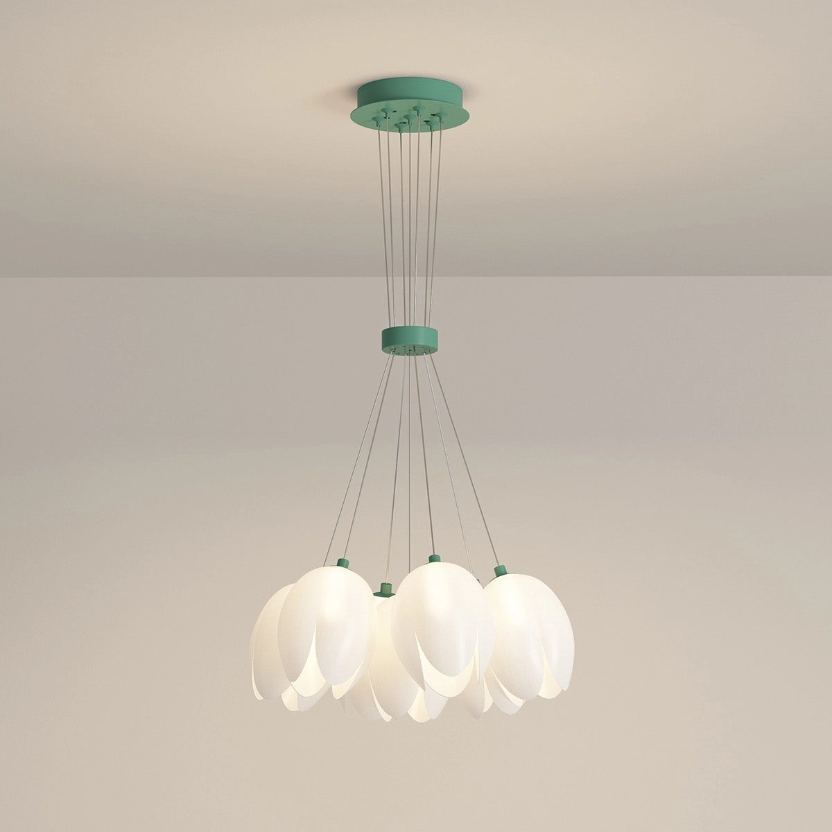 French Tulip Flower & Ball Chandelier – detail 33