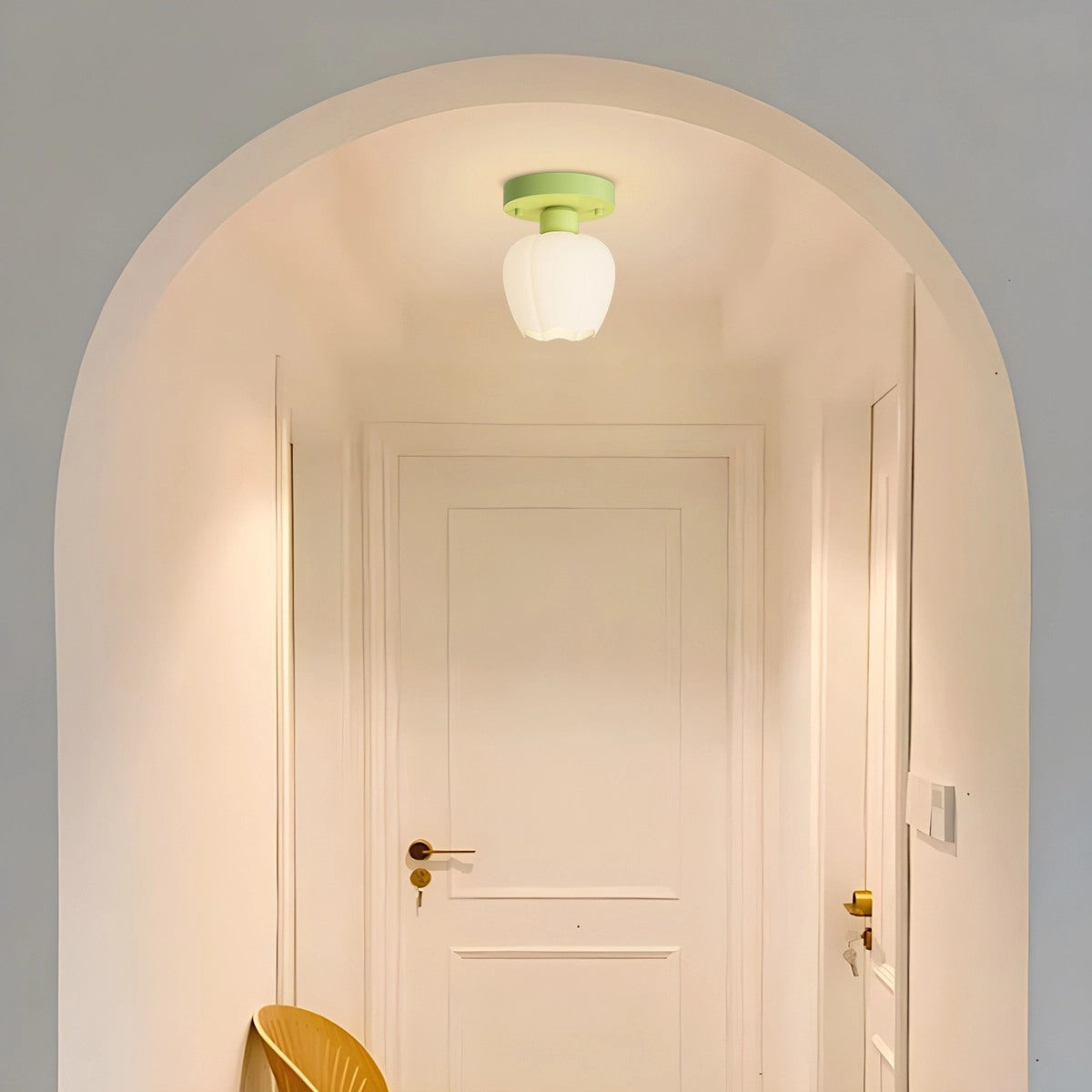 French Garden Glass Ceiling Lamp – Glass detail 7