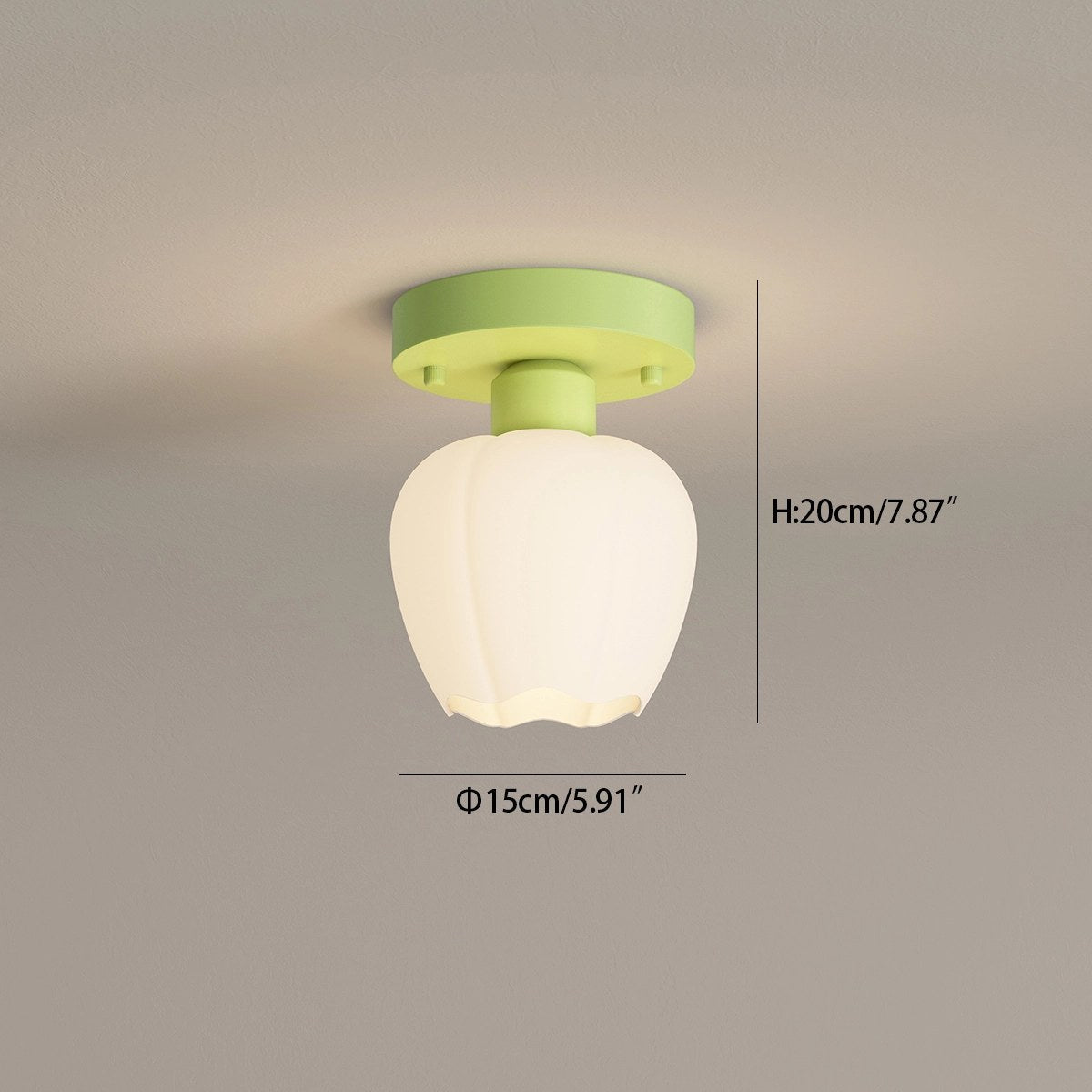 French Garden Glass Ceiling Lamp – Glass detail 13