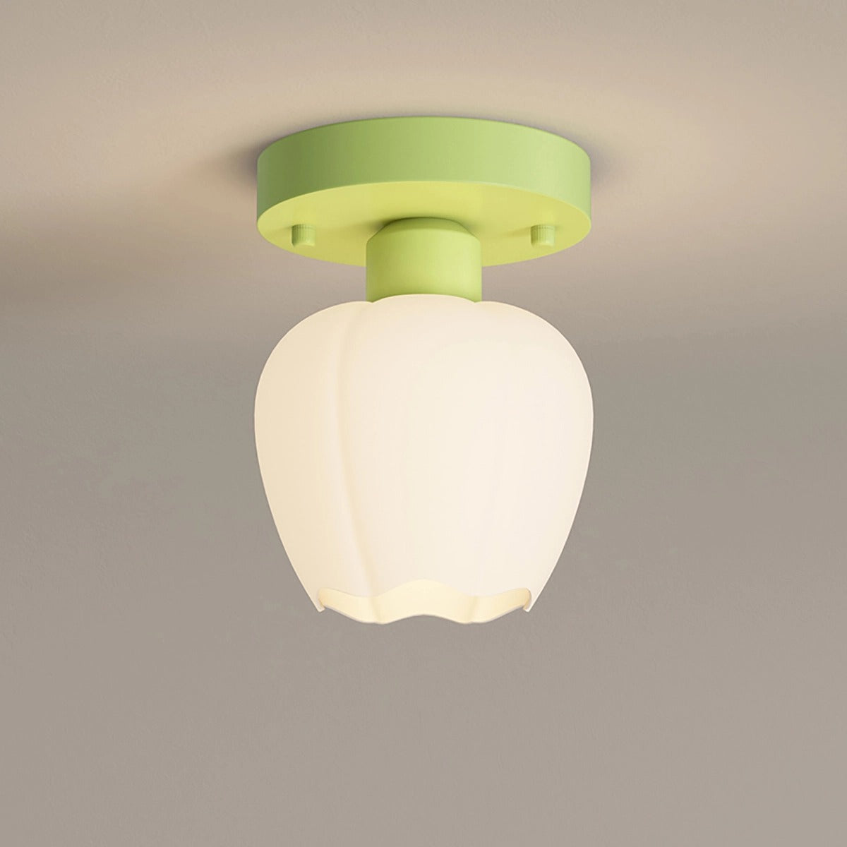 French Garden Glass Ceiling Lamp – Glass detail 3