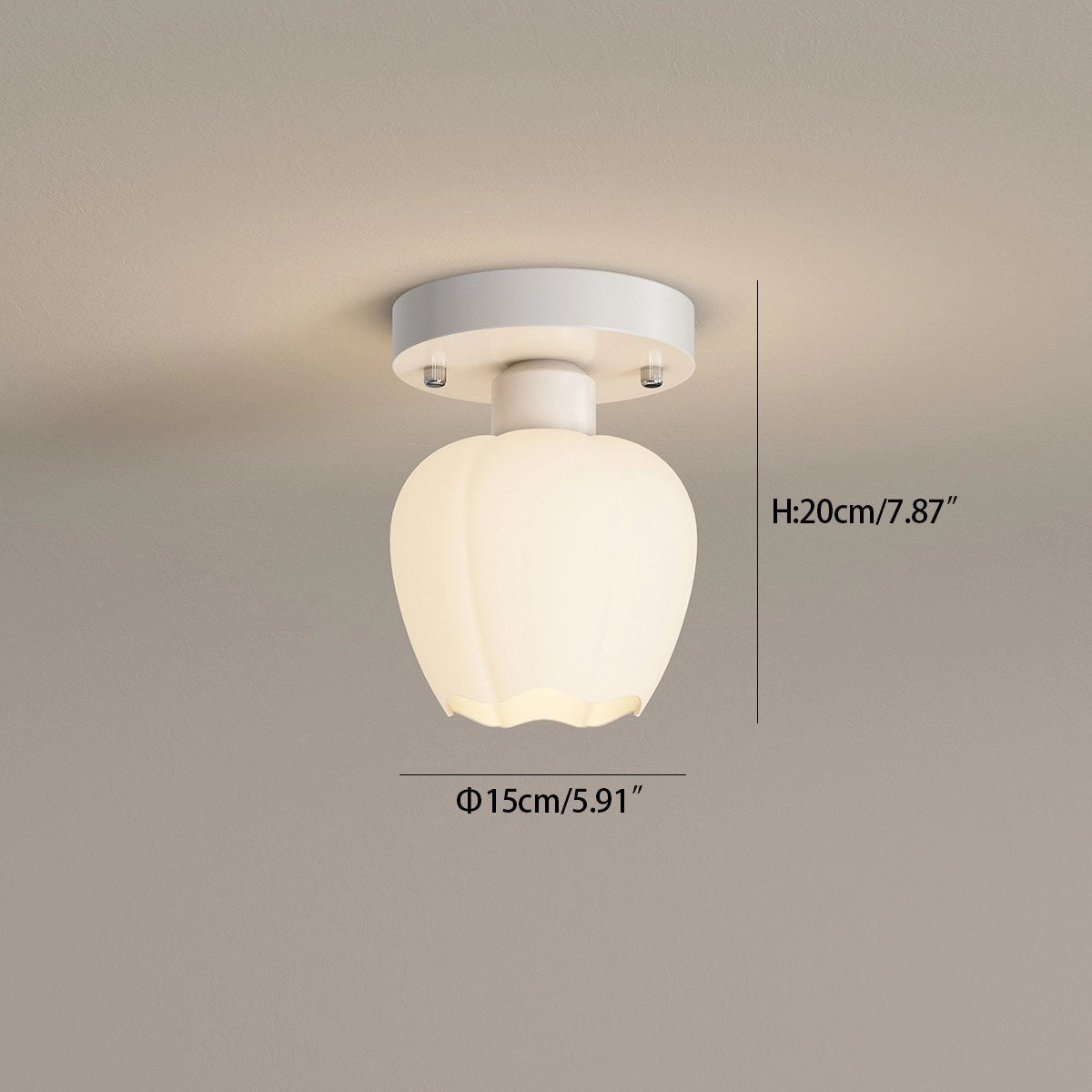 French Garden Glass Ceiling Lamp – Glass detail 17