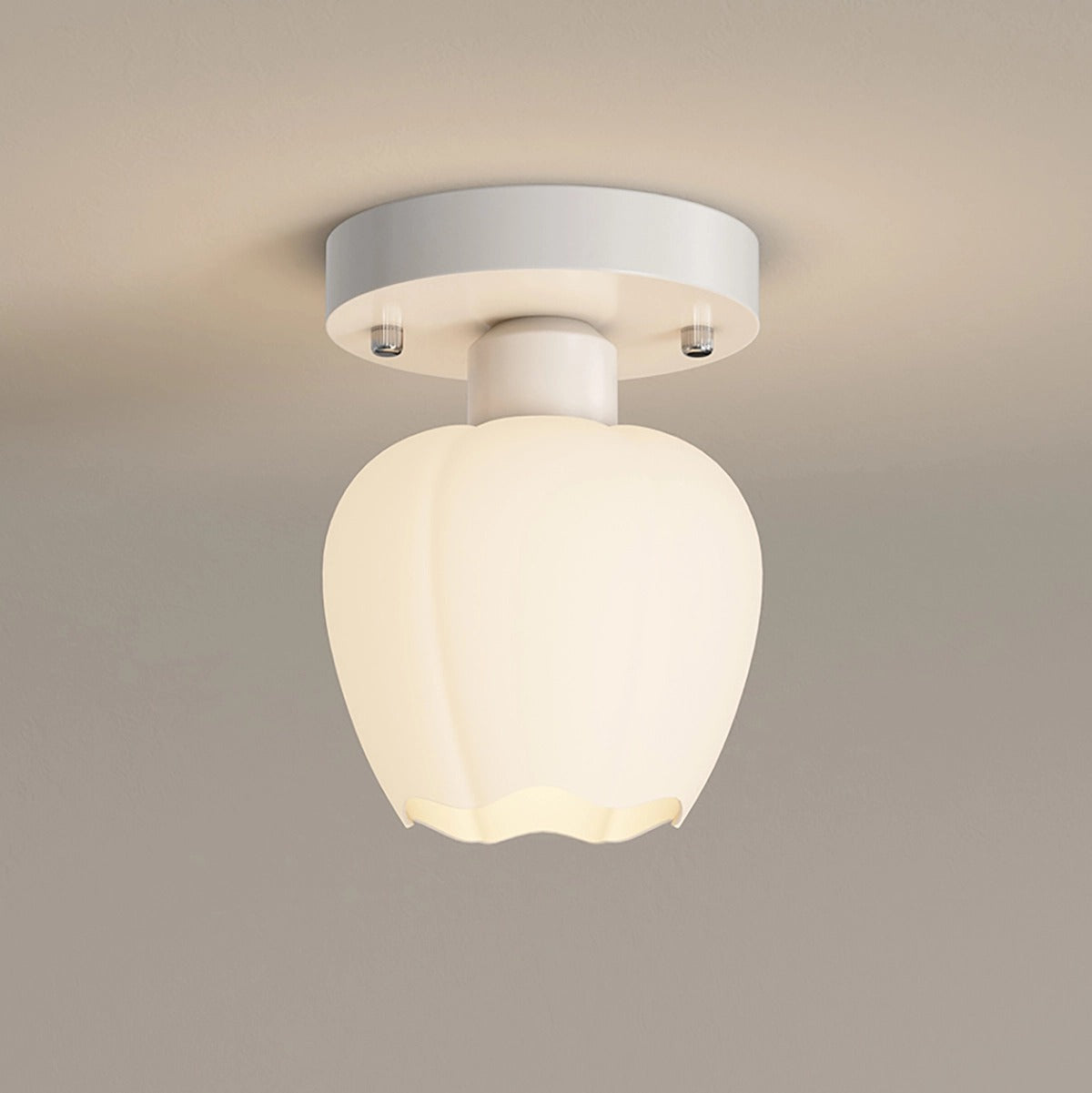 French Garden Glass Ceiling Lamp – Glass detail 14