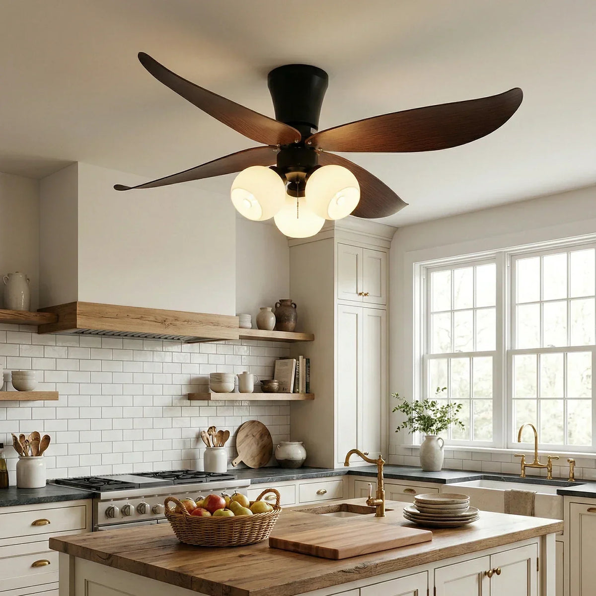 Arbora Bloom Decorative Glass Ceiling Fan Light – Glass detail 3