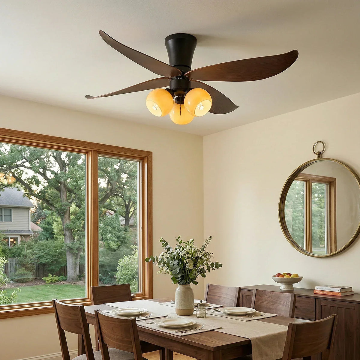 Arbora Bloom Decorative Glass Ceiling Fan Light – Glass detail 4