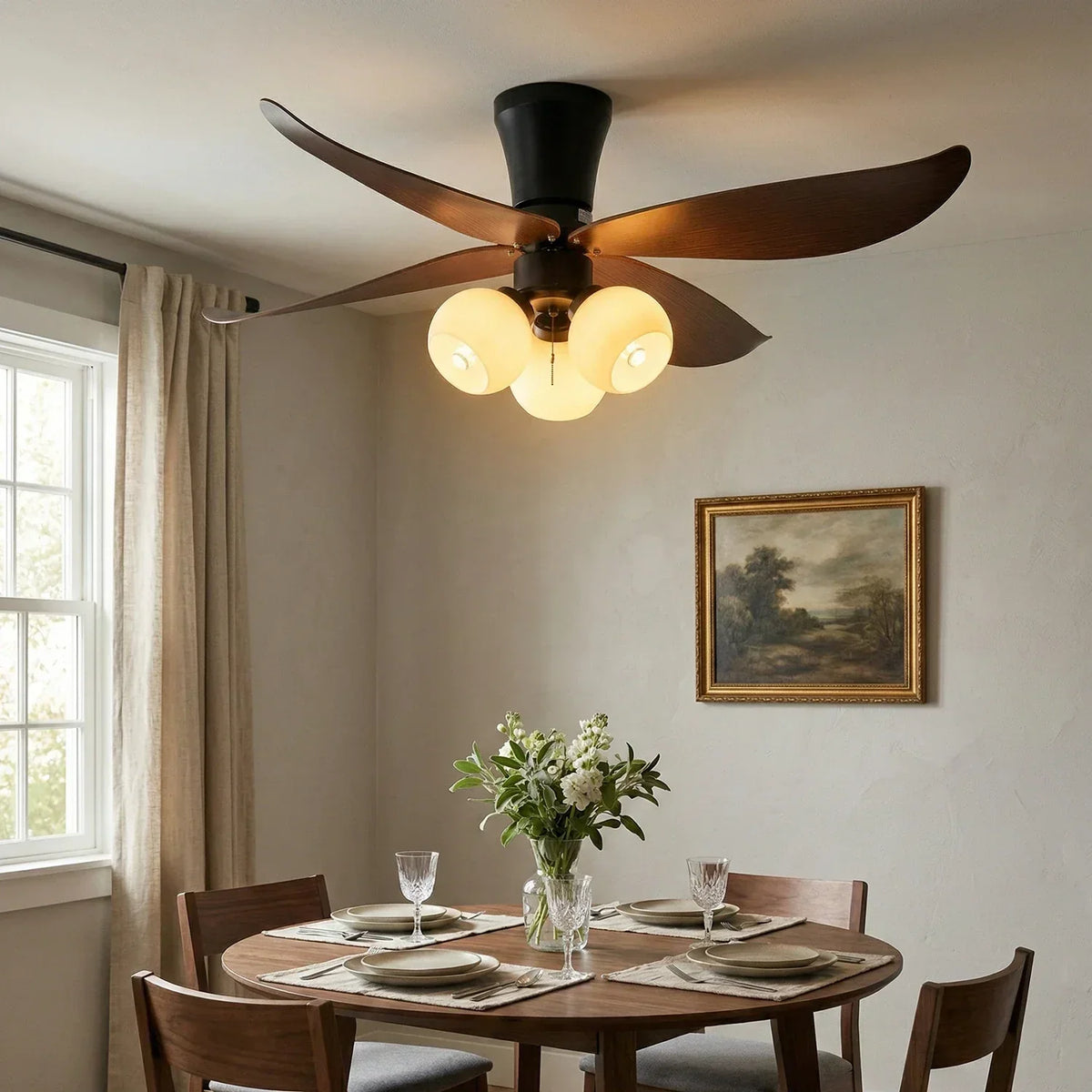 Arbora Bloom Decorative Glass Ceiling Fan Light – Glass detail 2