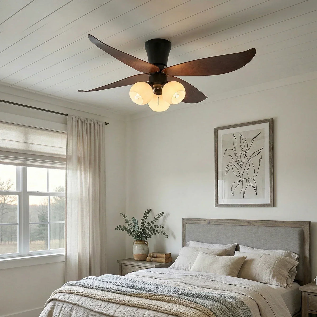 Arbora Bloom Decorative Glass Ceiling Fan Light – Glass detail 5