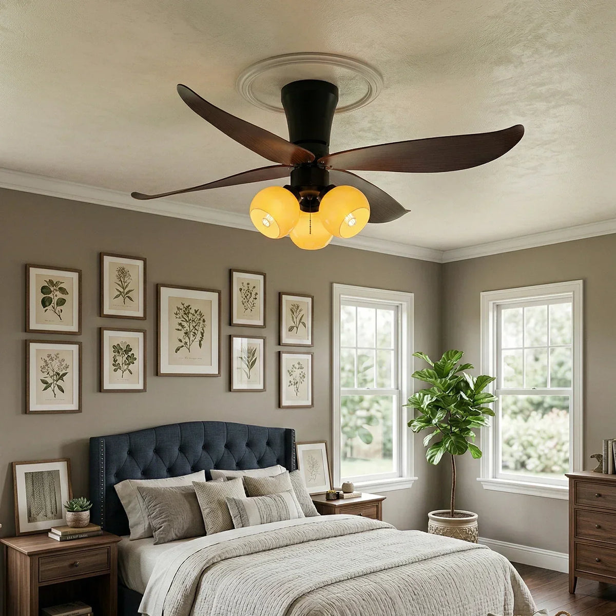 Arbora Bloom Decorative Glass Ceiling Fan Light – Glass detail 7