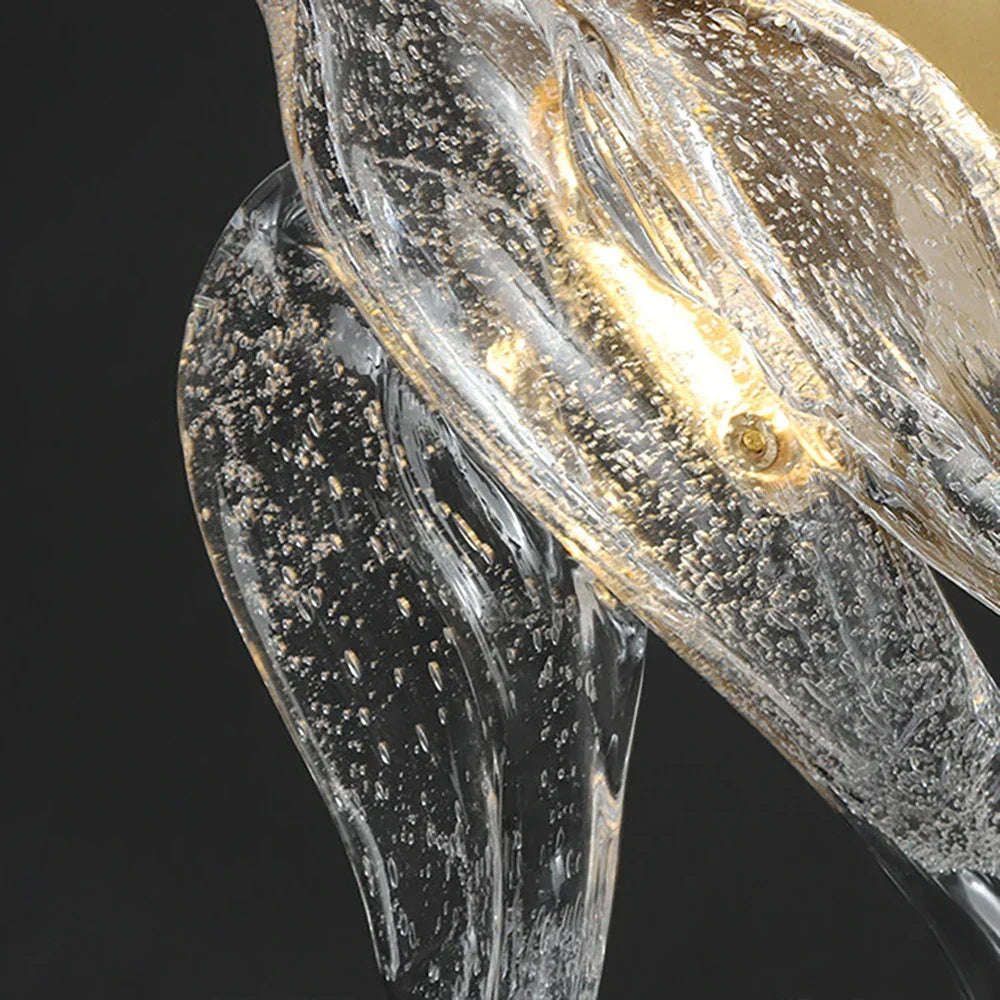 Artistic Glass Flying Bird Vines Wall Lamp – Glass detail 11