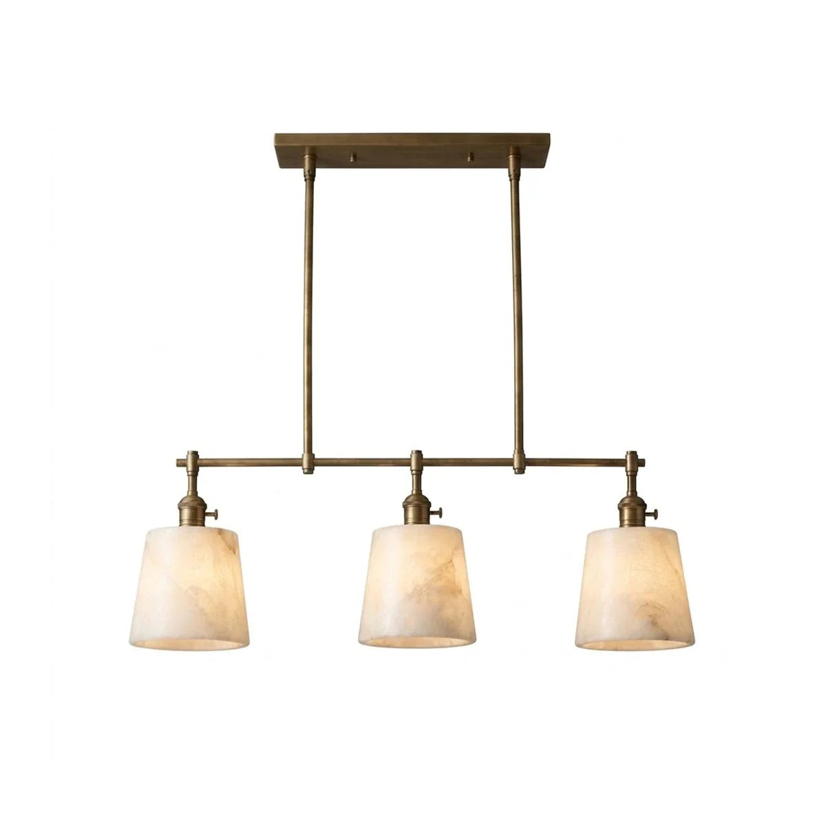 Ashbury 3-Light Alabaster Linear Chandelier – Alabaster detail 11