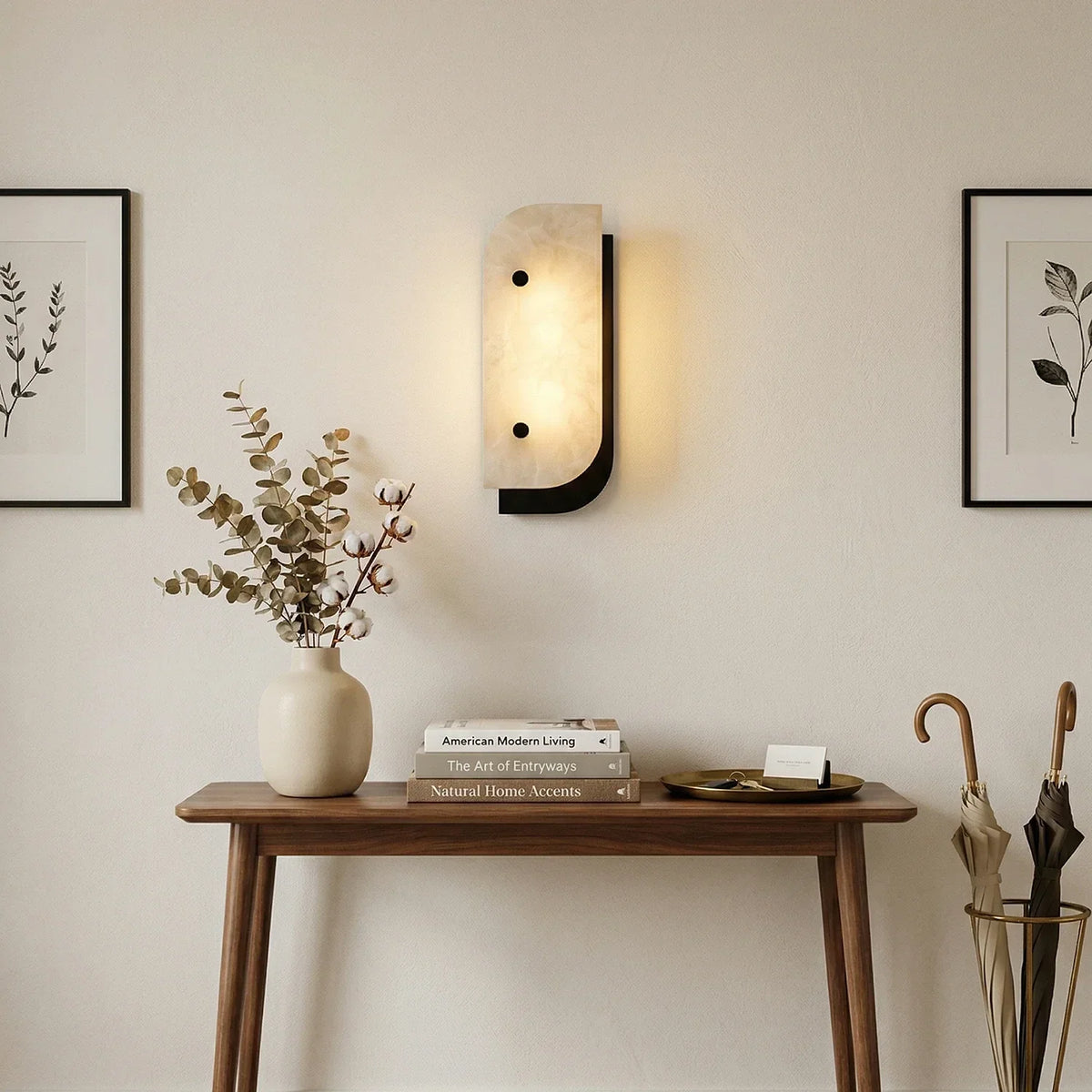Asymmetrical Elaris Alabaster Wall Lamp – Alabaster detail 5