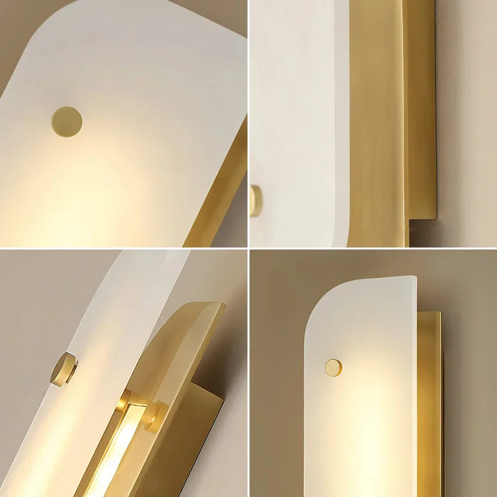 Asymmetrical Elaris Alabaster Wall Lamp – Alabaster detail 13