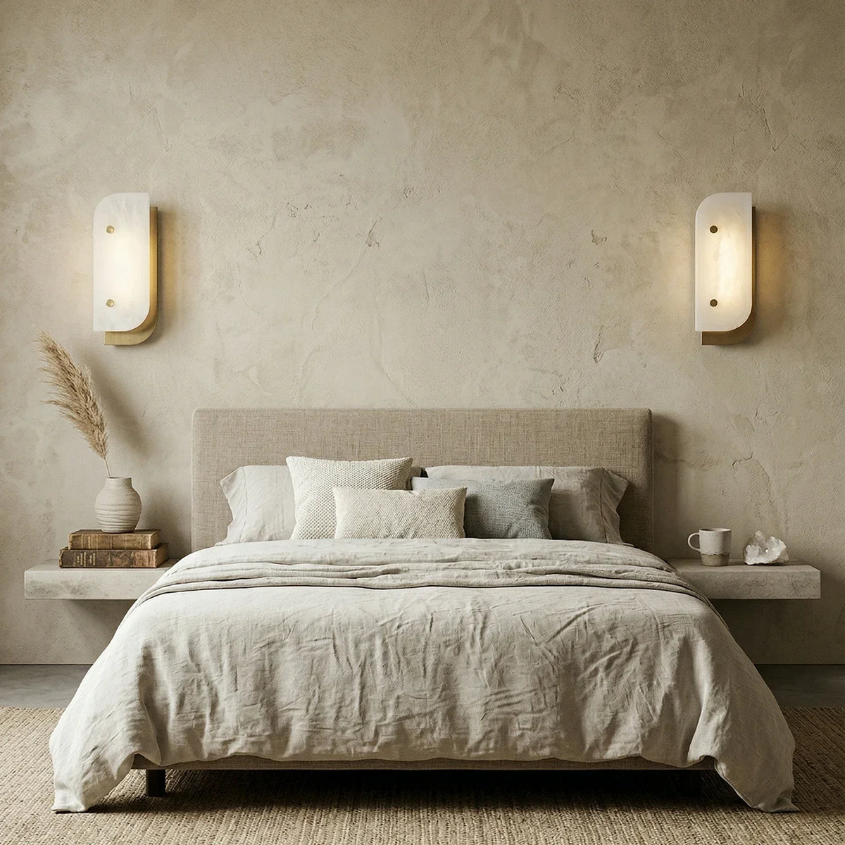 Asymmetrical Elaris Alabaster Wall Lamp – Alabaster detail 7