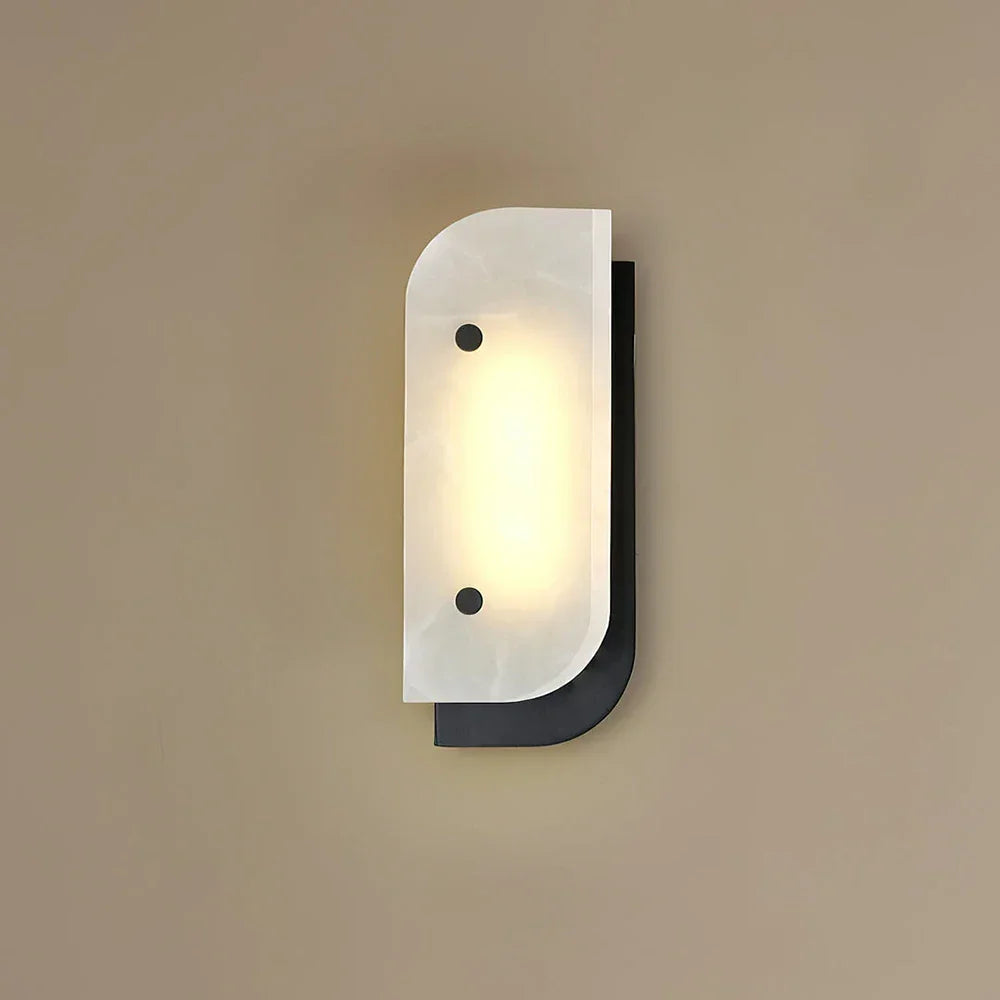 Asymmetrical Elaris Alabaster Wall Lamp – Alabaster detail 15
