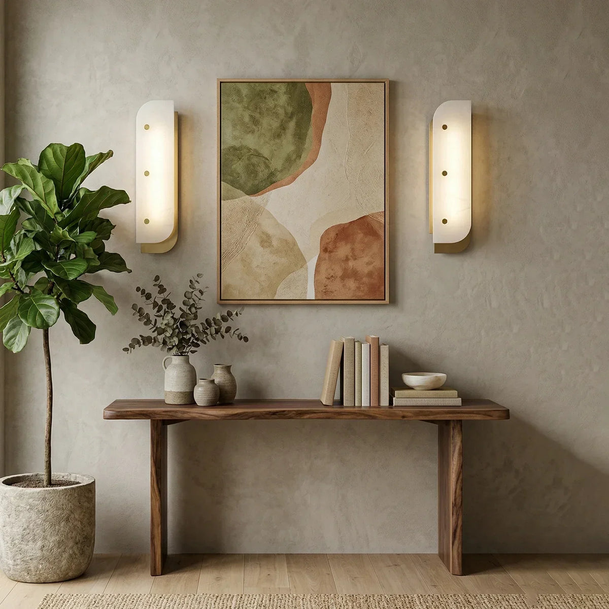 Asymmetrical Elaris Alabaster Wall Lamp – Alabaster detail 9