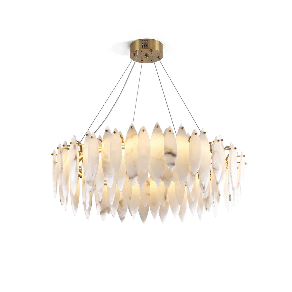Aveline Alabaster Petal Chandelier
