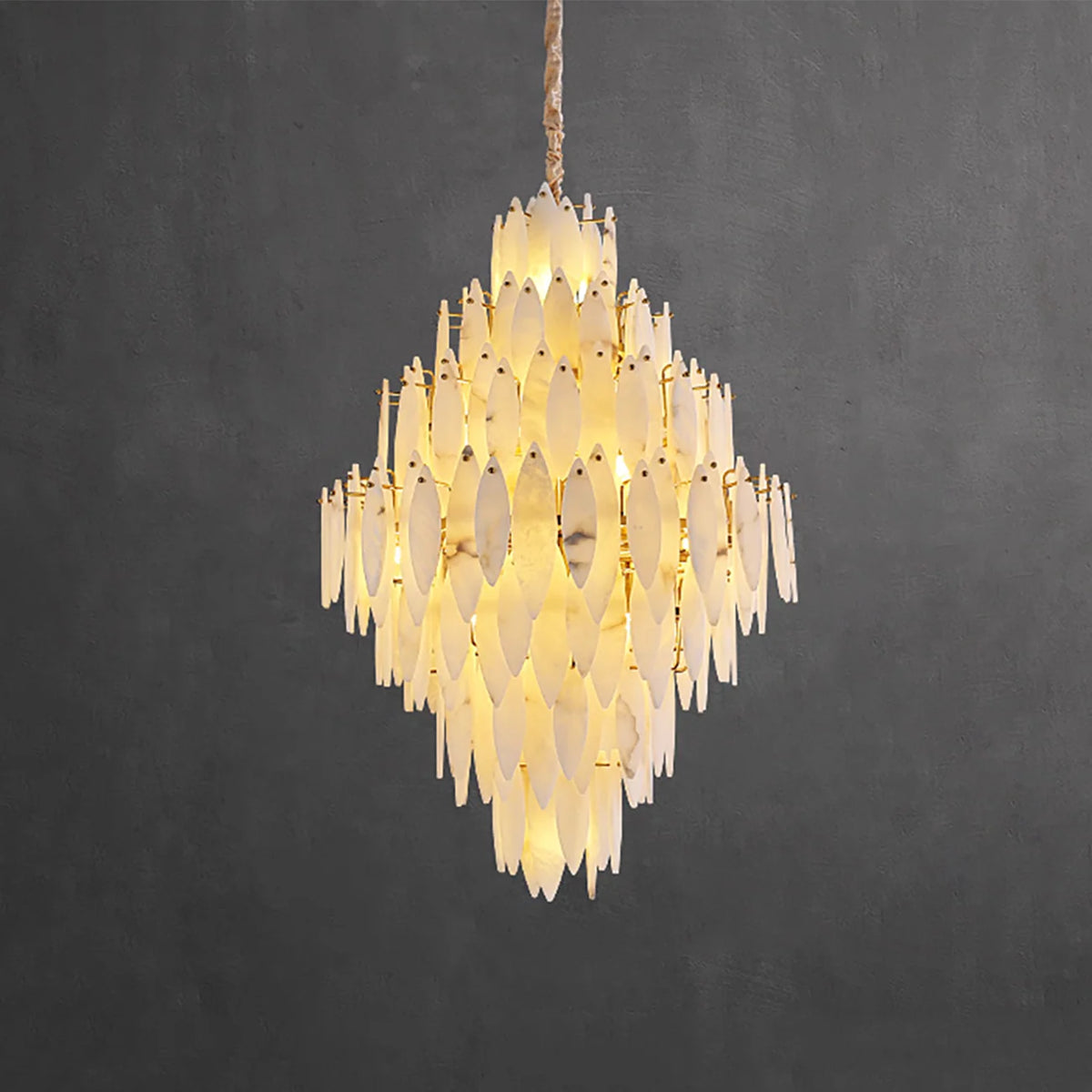 Aveline Alabaster Petal Chandelier – Alabaster detail 17