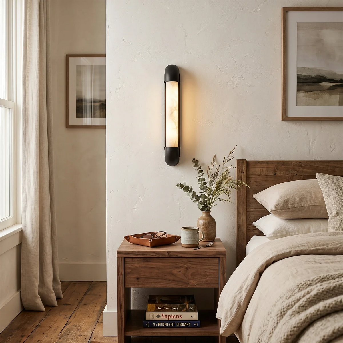 Aveline Bracketed Alabaster Wall Sconce – Alabaster detail 3