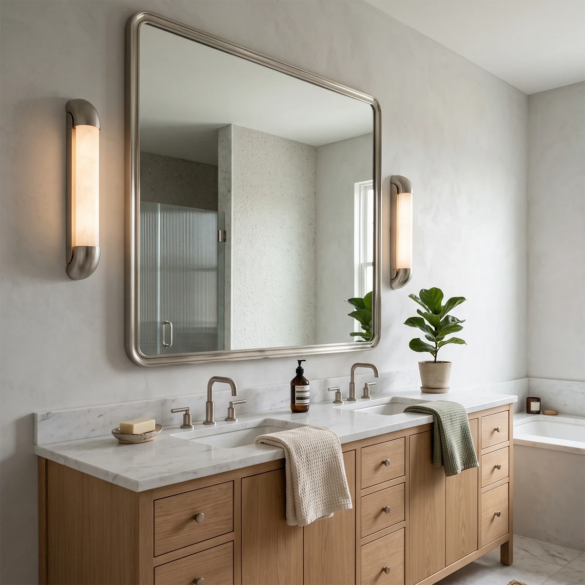 Aveline Bracketed Alabaster Wall Sconce – Alabaster detail 6
