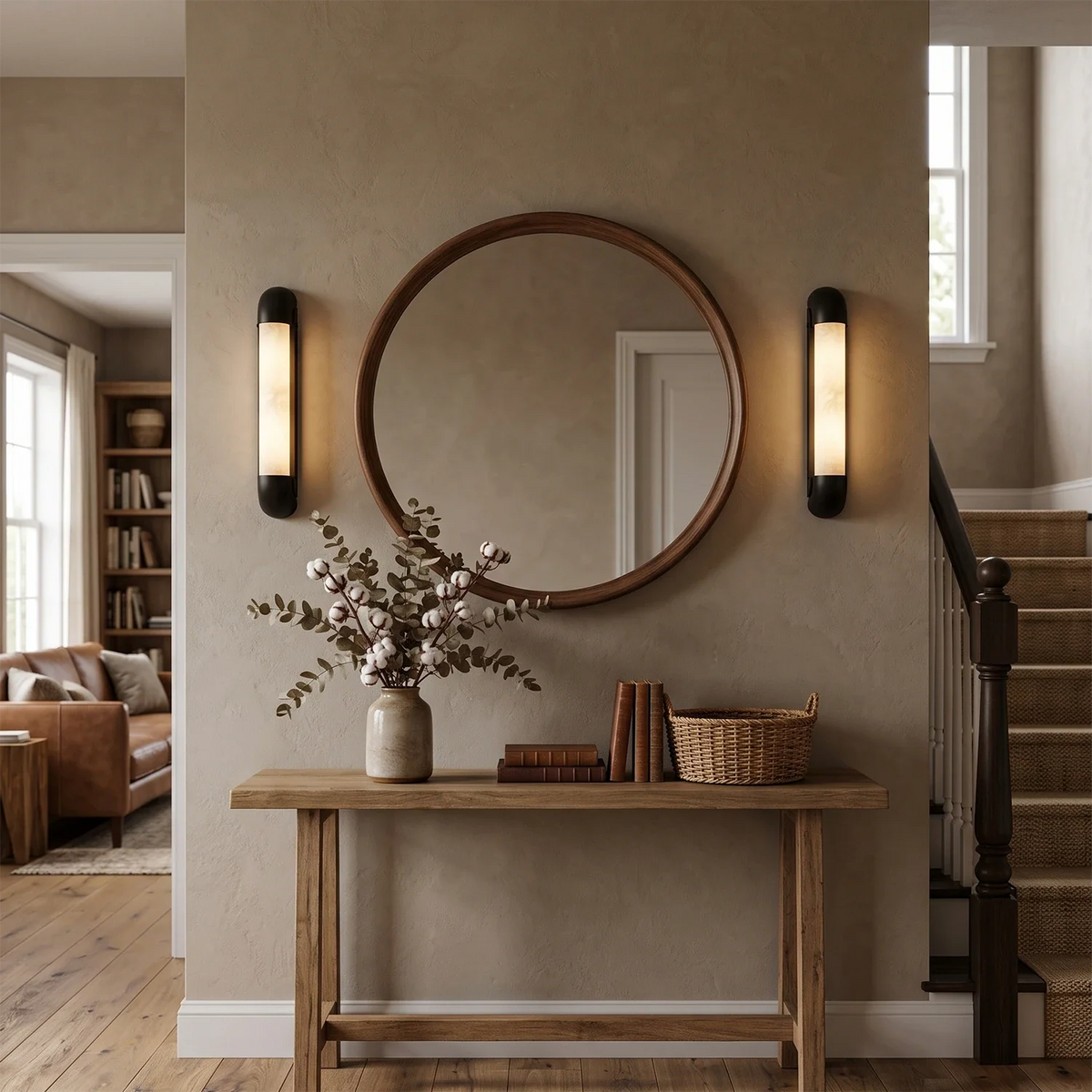Aveline Bracketed Alabaster Wall Sconce – Alabaster detail 7