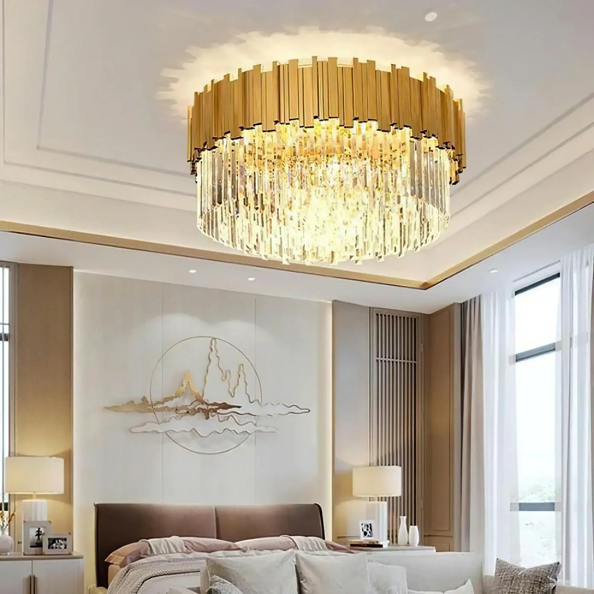 Flush Mount Steel Chandelier – Steel detail 6