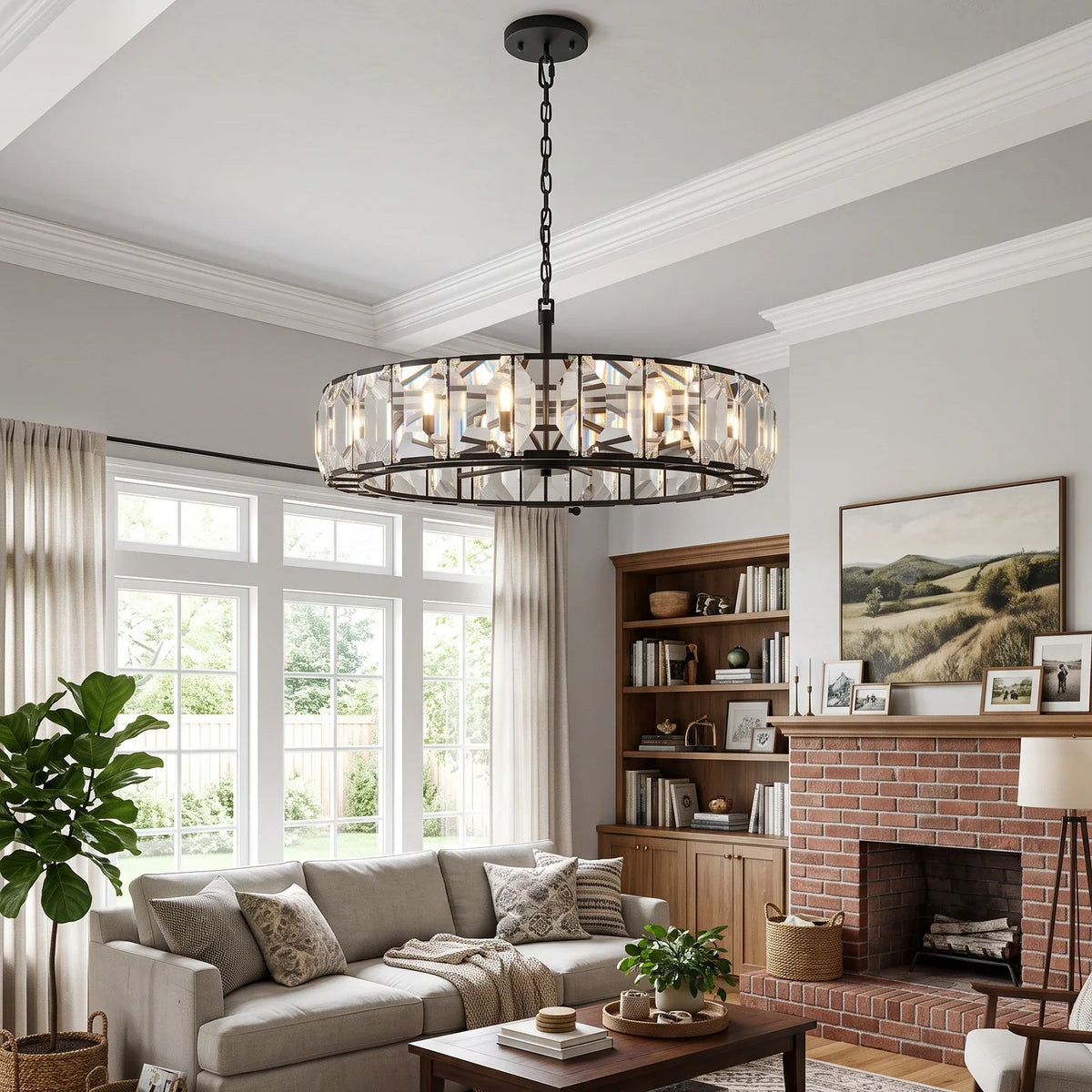 Bezel Ring Faceted Crystal Chandelier – Crystal detail 10