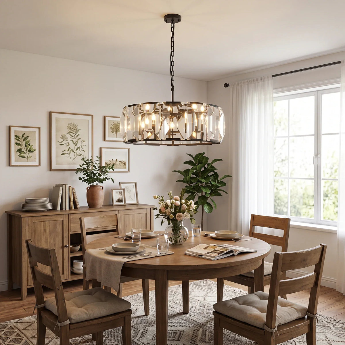 Bezel Ring Faceted Crystal Chandelier – Crystal detail 7